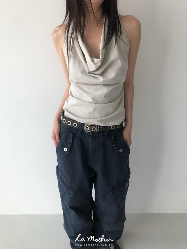 掛脖垂領美背背心